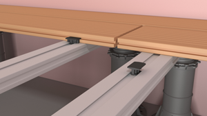 Fix the slats to the joist by means of