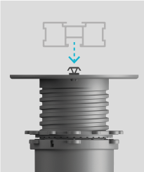 Simply press the joist on the clip Peygran Joist Clip